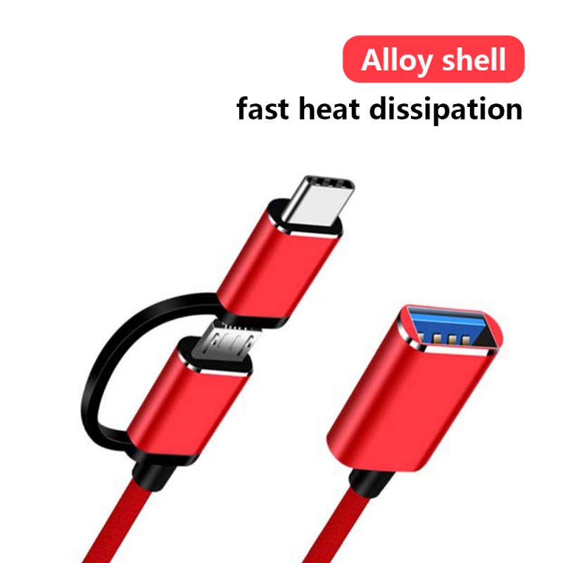 Dây Cáp Chuyển Đổi Dữ Liệu HdoorLink Type-C + Micro USB 2.0 OTG 2 Trong 1 Cho Điện Thoại/Máy Tính Bảng/Ổ Đĩa U/Macbook | BigBuy360 - bigbuy360.vn