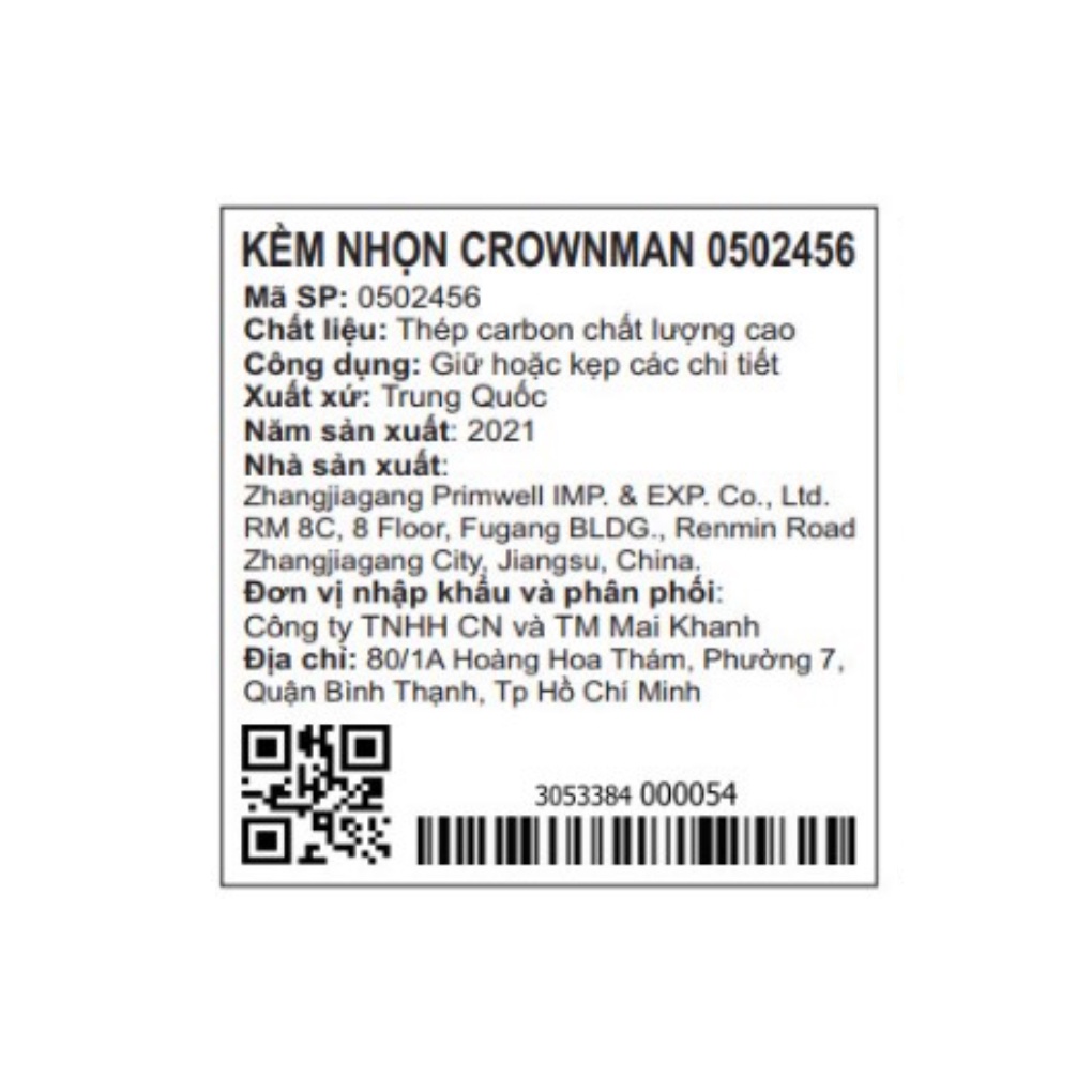 Kìm nhọn Crownman 15cm 0502456