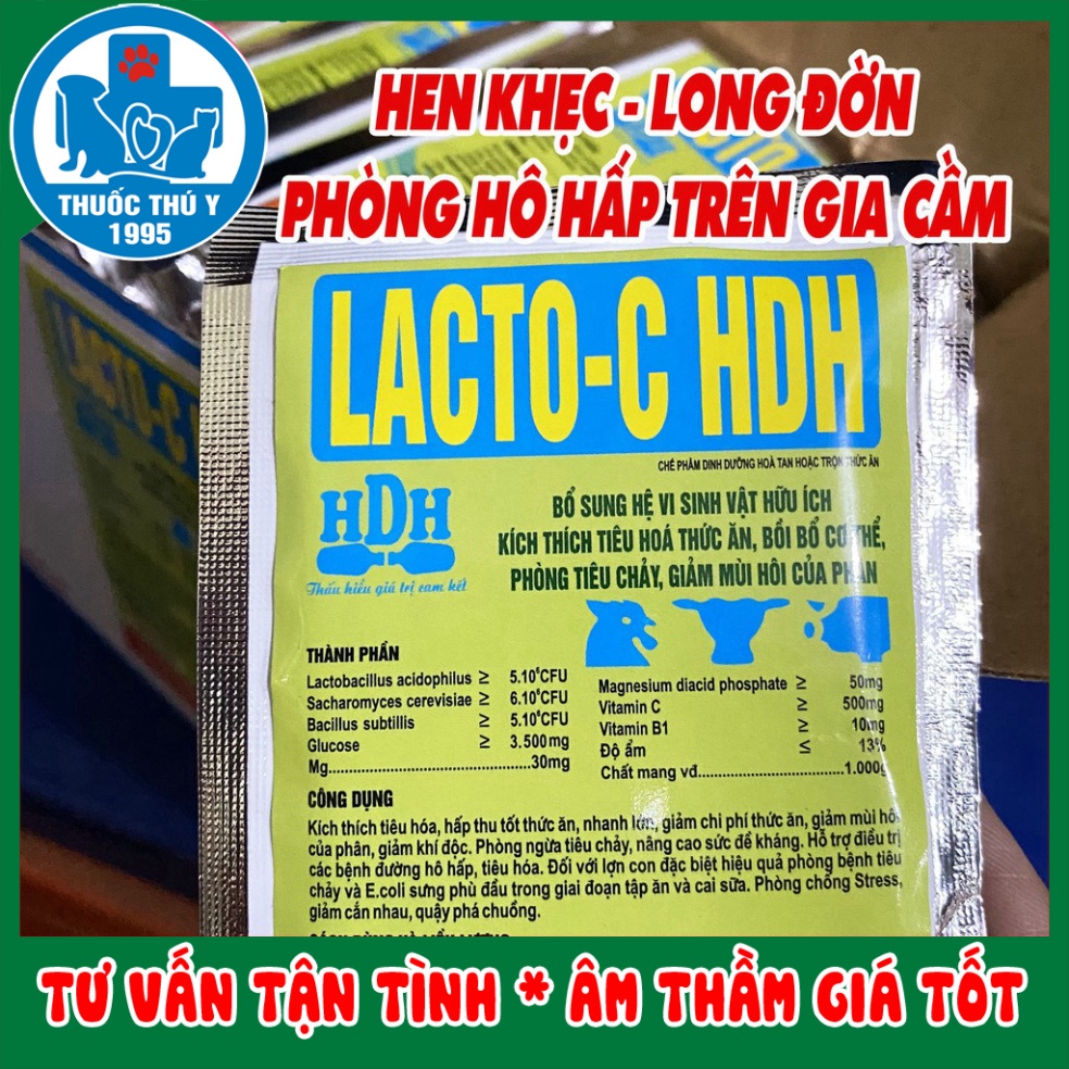 MEN TIÊU HÓA LACTO-C  10G KÍCH THÍCH TIÊU HÓA, TĂNG HẤP THỤ THỨC ĂN VẬT NUÔI