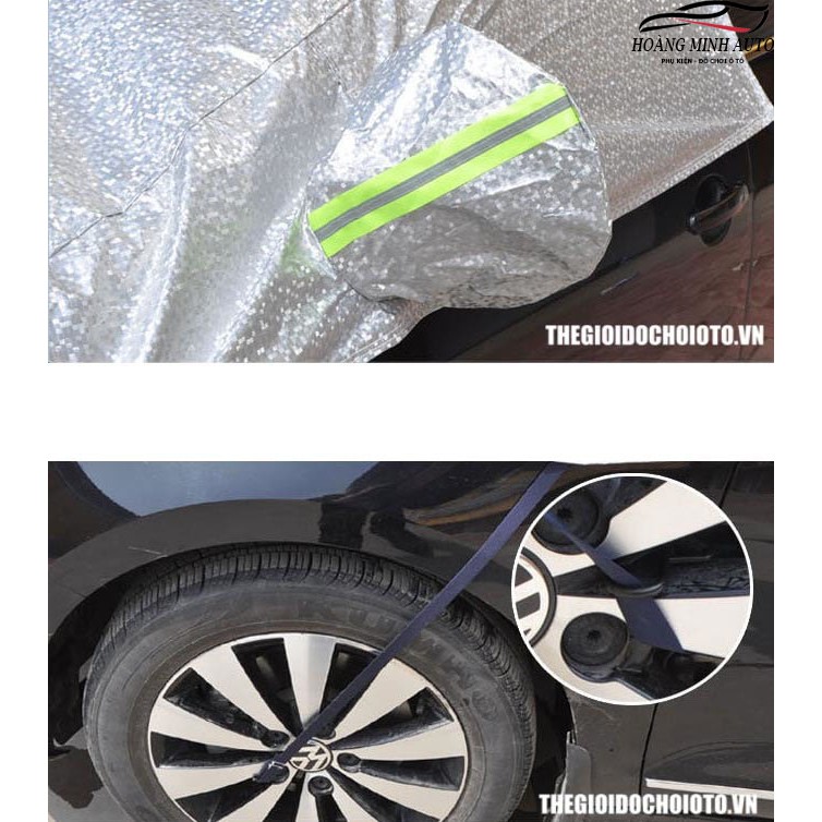 Bạt trùm nửa xe ô tô tráng bạc cách nhiệt cao cấp trùm kín capo, có phản quang, chống nóng, chống xước, cho các dòng xe | BigBuy360 - bigbuy360.vn