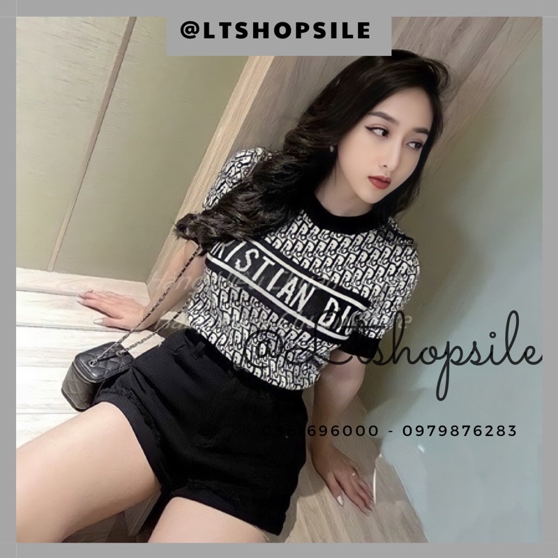 Áo len nữ mongtoghi đì o, gấu bo sang chảnh cổ phối viền xinh