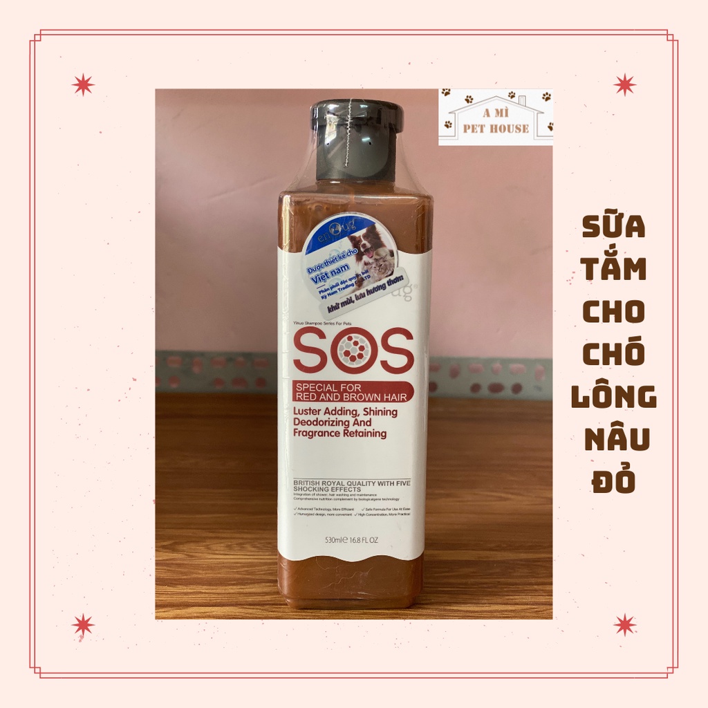 Dầu tắm chó mèo | thú cưng SOS 530ml