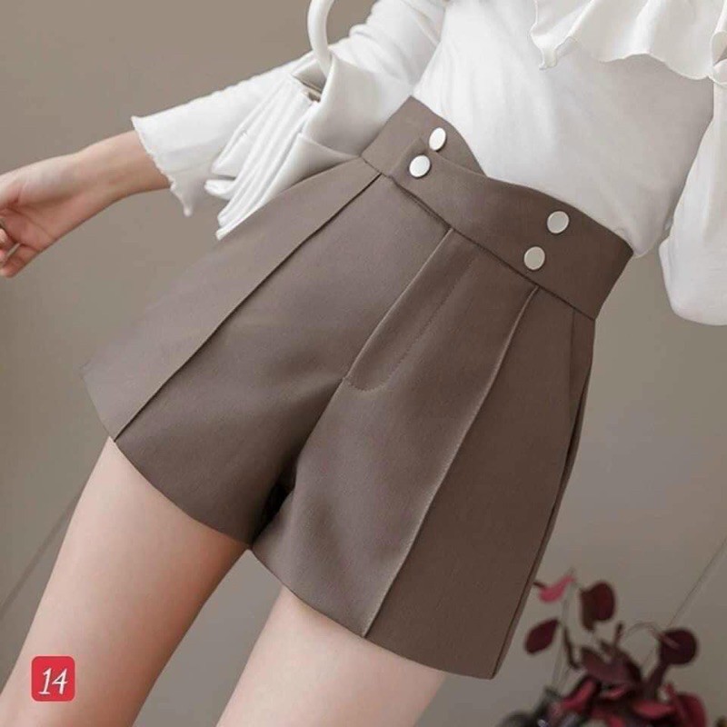 Quần Short Nữ Lưng Cao, Quần Đùi Nữ 4 Nút Mẫu Mới