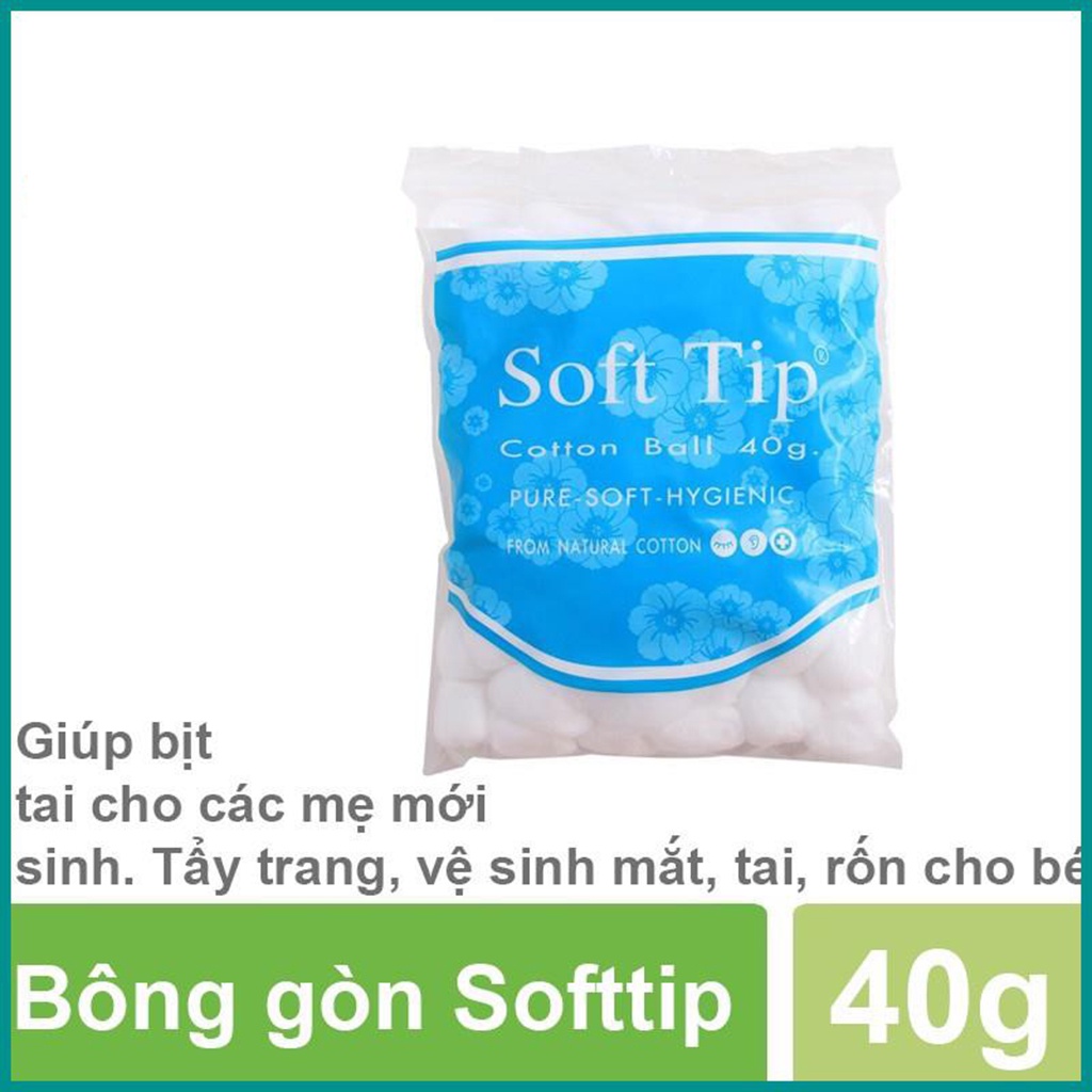 Bông gòn Soft Tip Thái Lan - Hỗ trợ đút tai cho mẹ sau sinh để tránh tiếng động mạnh, tẩy trang, vệ sinh cho bé ở rốn,..