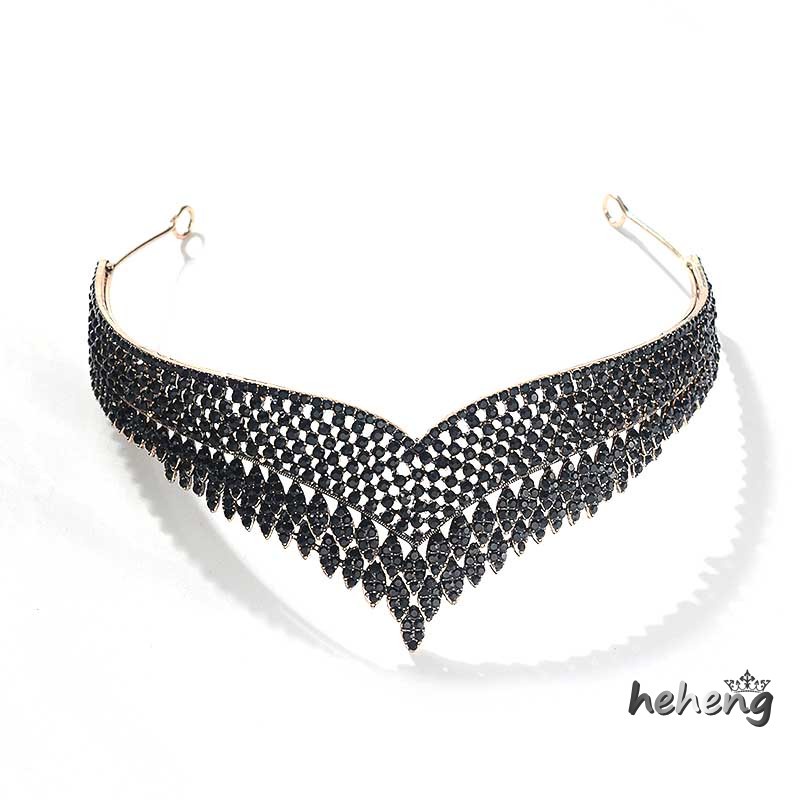 Vương Miện Cài Tóc Đính Đá Sang Trọng Cho Cô Dâu