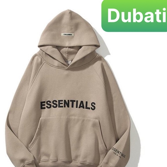 Áo Nỉ Nam Nữ, Áo Khoác Hoodie Chữ Essentials Thời Trang Hàn Quốc Tay Dài From Rộng Unisex- DUBATI FASHION