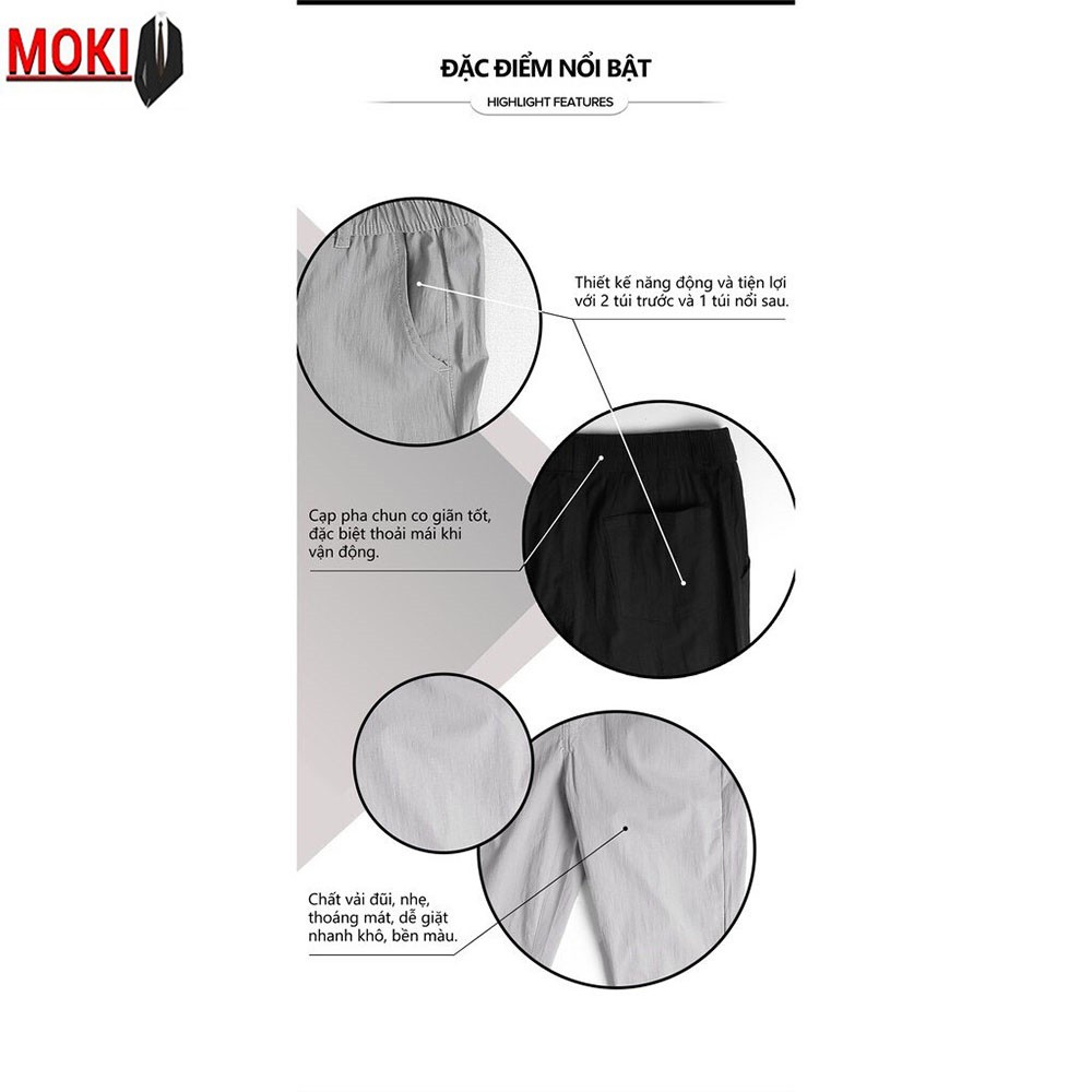 Quần đũi dài nam MOKI ống suông Form Slimfit dáng âu, chất đũi mềm mịn không nhăn xù | BigBuy360 - bigbuy360.vn