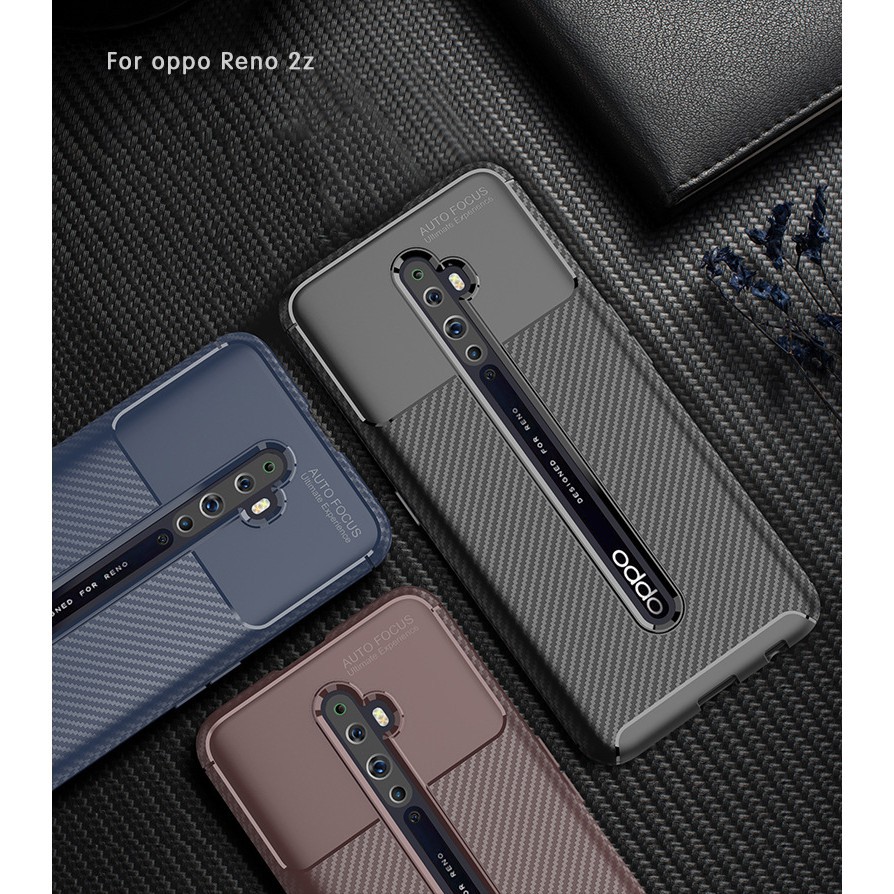 Ôp Điện Thoại Silicon Dẻo Họa Tiết Sợi carbon Mỏng Nhẹ Chống Sốc Cho oppo reno 2 2f 2z 3 4 pro oppo reno2 f reno2f Ốp