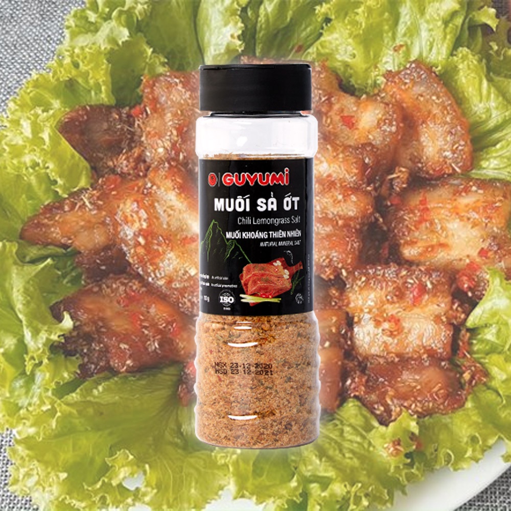 Muối sả ớt GUYUMI 110g từ muối khoáng chấm trái cây ướp thịt cá hải sản cơm nấm