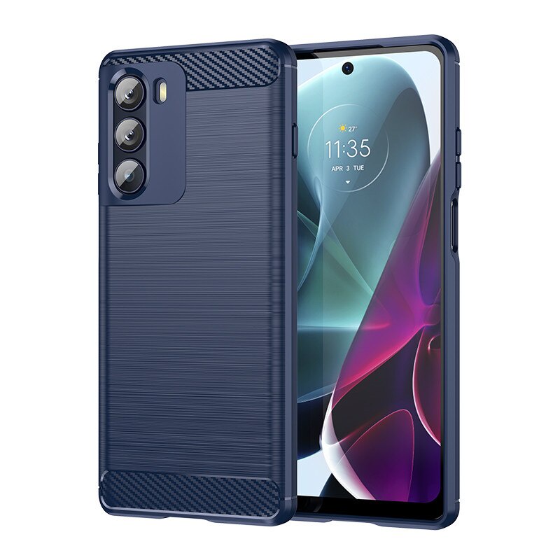 Ốp điện thoại cao su mềm mỏng chống sốc họa tiết sợi các bon dành cho Motorola Edge X30 S Pro 20 Lite Fusion Plus 2021
