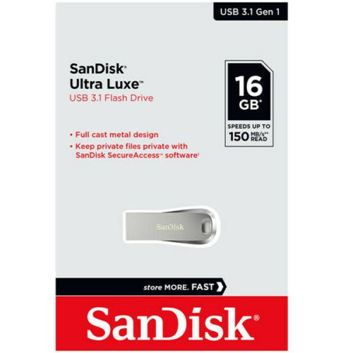 USB 3.1 SanDisk Ultra Luxe CZ74 16GB 150MB/s (Bạc) - Hàng chính hãng