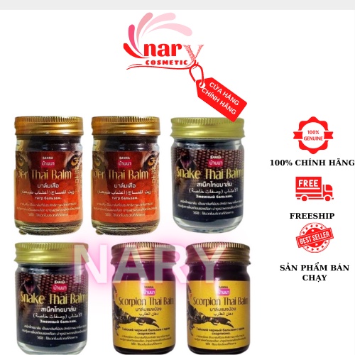 Dầu cù Cù Là Cao Hổ Rắn Bọ Cạp Xoa Bóp Giảm Đau Giảm sưng 50g Thái Lan