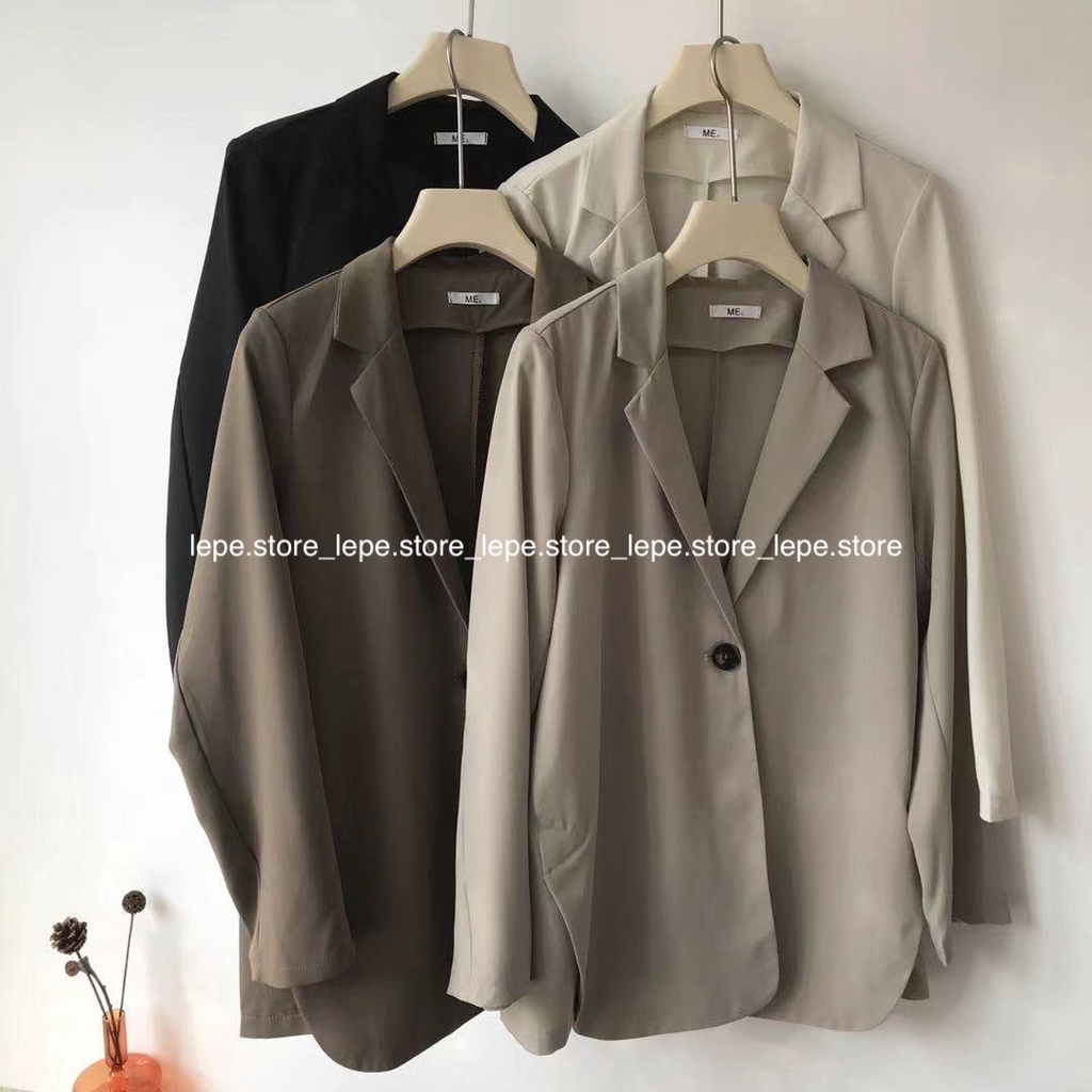 Áo khoác blazer dài tay Áo vest dày dặn sẻ 2 bên Hàn Quốc dày dặn basic vintage (Ảnh thật)