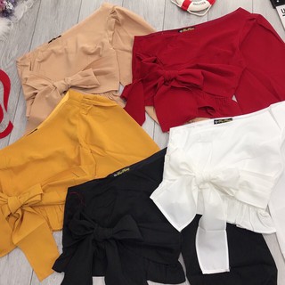 Áo Kiểu Phi Lụa Hot Trend Một Tay Cột Nơ Eo Fashion TTSA0665