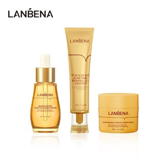Bộ 3 Mỹ Phẩm LANBENA Serum/Gel/Kem Bôi Giúp Ngừa Mụn Đầu Đen/Mờ Sẹo/Phục Hồi Làn Da/Thu Hẹp Lỗ Chân Lông/Làm Trắng Da