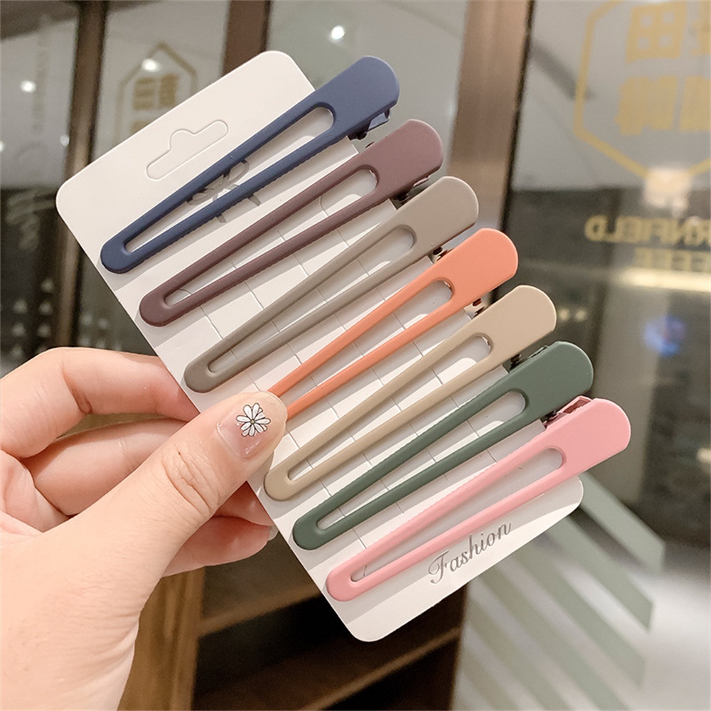 Set 7 Kẹp Tóc Màu Trơn Đơn Giản Thời Trang Cho Nữ