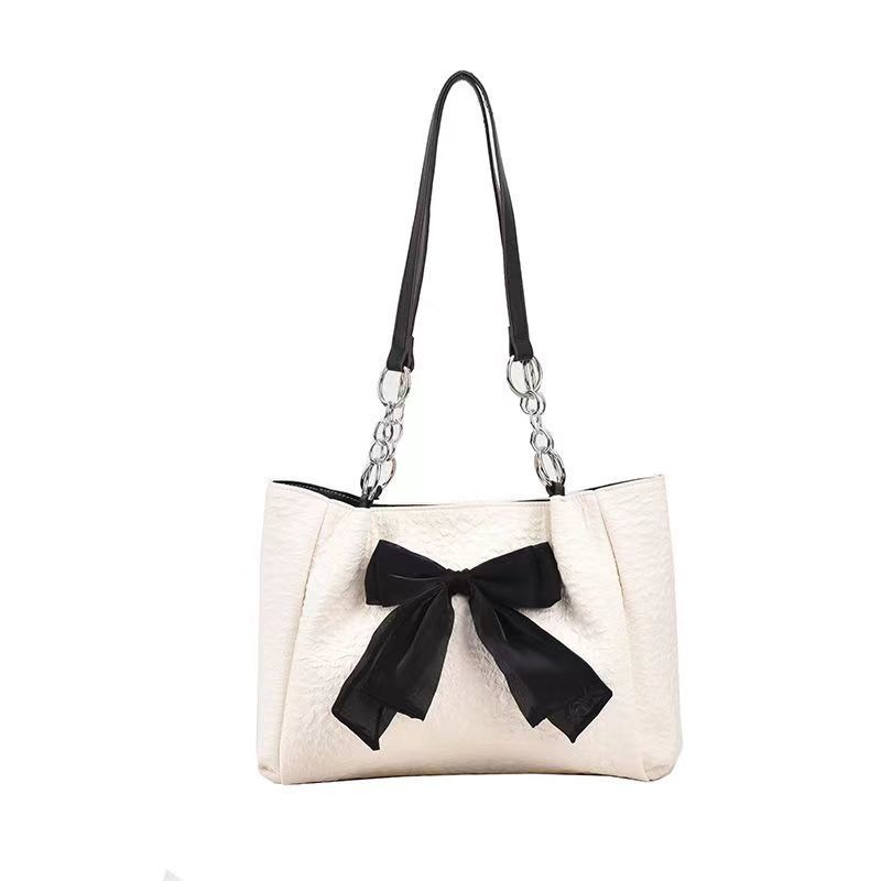 Túi xách canvas thắt nơ lớn cho nữ size 34 X 24CM - Có thể chứa máy tính 12 inch