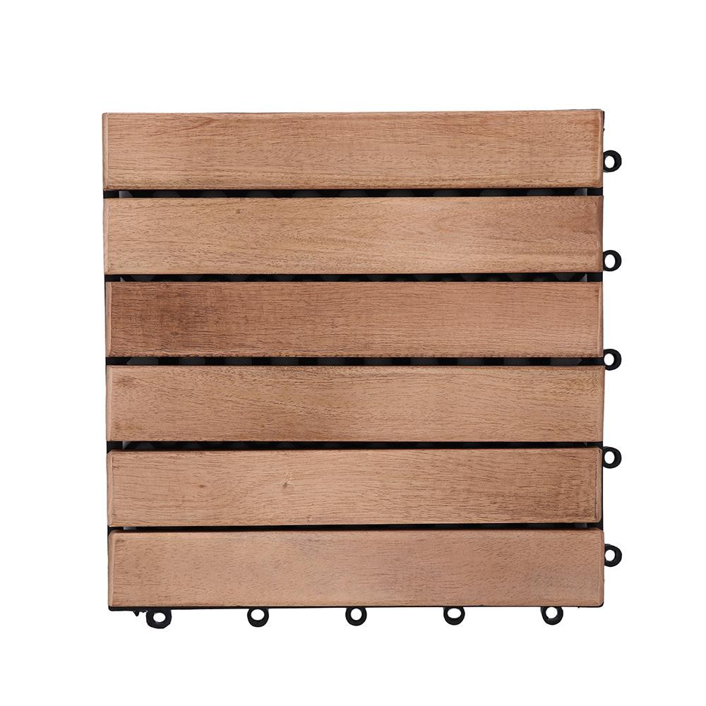 HomeBase SPRING Tấm lót sàn gỗ Spring Thái Lan 6 nan 30x30 cm Red gum