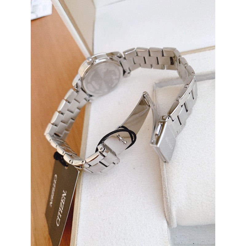 Đồng hồ nữ Citizen EU6030-81D size 28mm, lịch ngày 6h, đính đá swarovski, thép ko gỉ