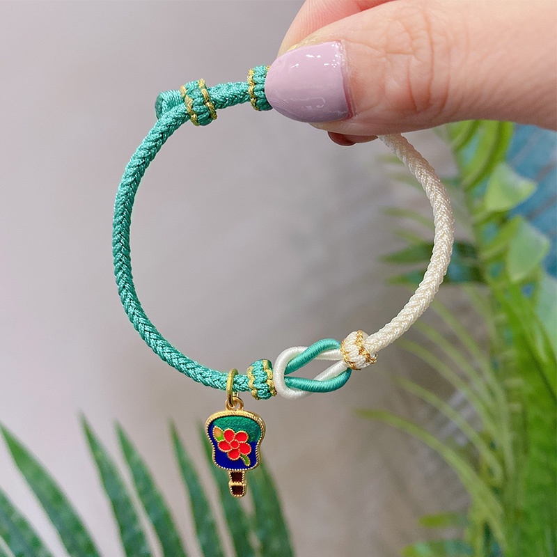 Bộ Phụ Kiện Trang Sức Vòng Tay Màu Đỏ/Vàng Tự Làm Thủ Công