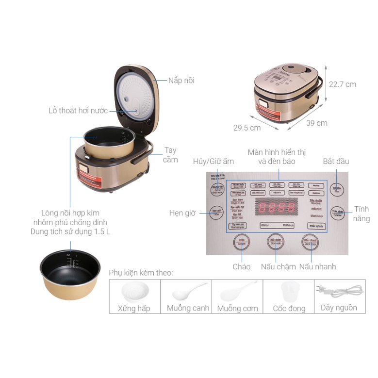 Mạch nguồn nồi cơm cao tần sunhouse model 8955