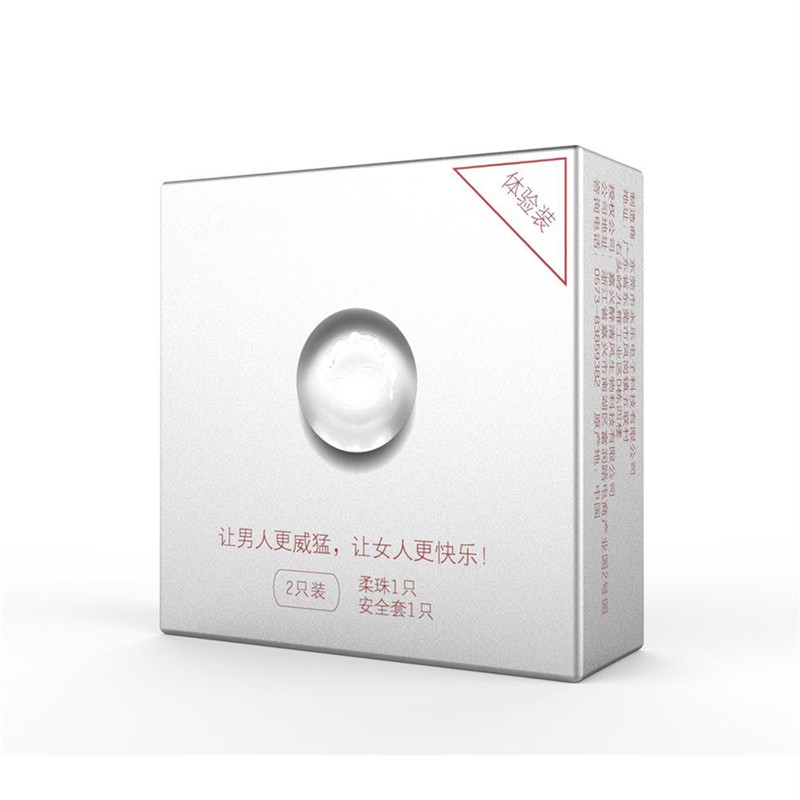 Bao Cao Su OLO Trắng Có Hạt Ngọc Mềm 1.5cm Tăng Kích Cỡ, Siêu Mỏng 0.01mm(Hộp 3c)