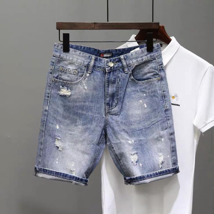 Quần sọt jean nam màu trắng ,Quần đùi màu đỏ thời trang cao cấp nam MuradFashion MS130  ྇