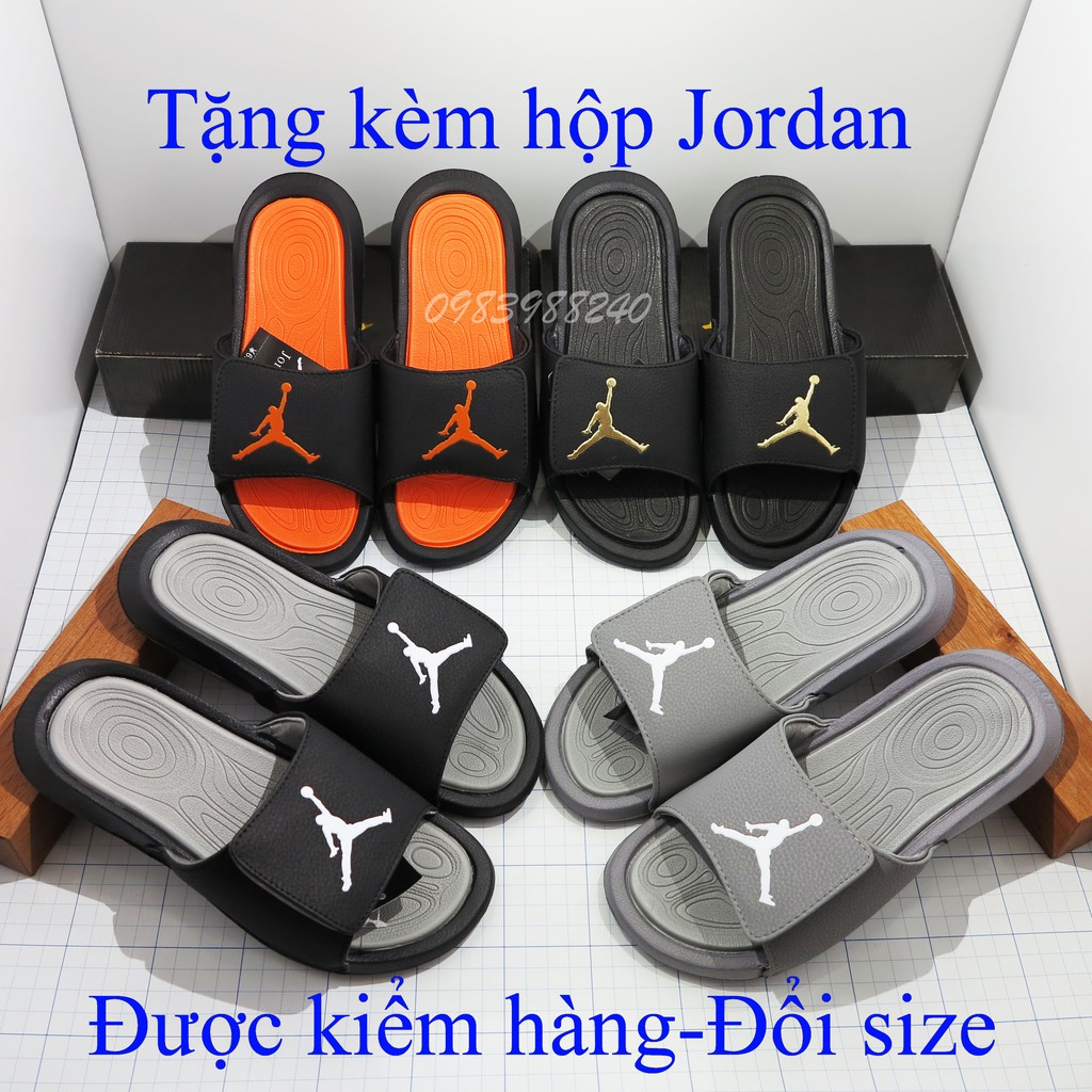 Dép Jordan hydro 6 Free ship + hộp hàng loại 1.1 JD bóng rổ siêu cấp quai ngang dán nam nữ hot trend. BH Slippers