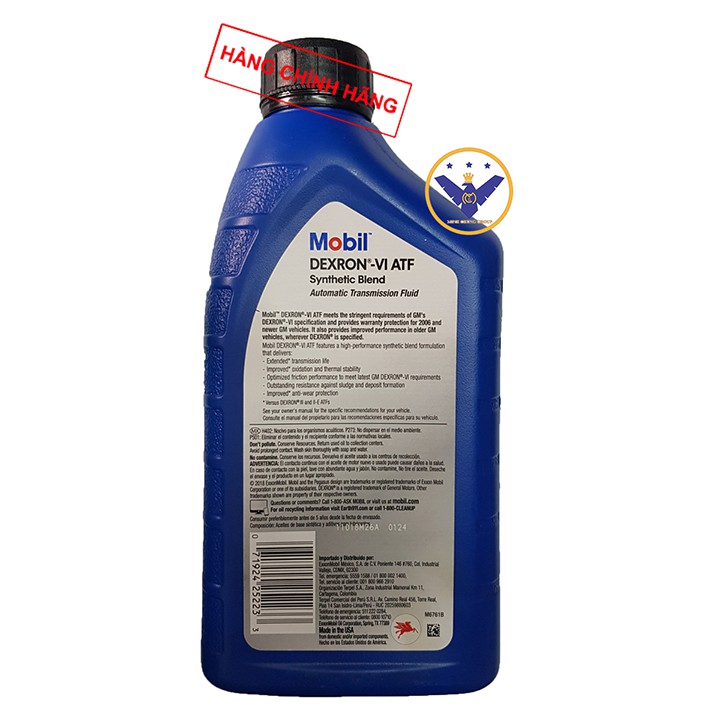 Dầu hộp số tự động xe ô tô cao cấp Mobil Dexron VI ATF