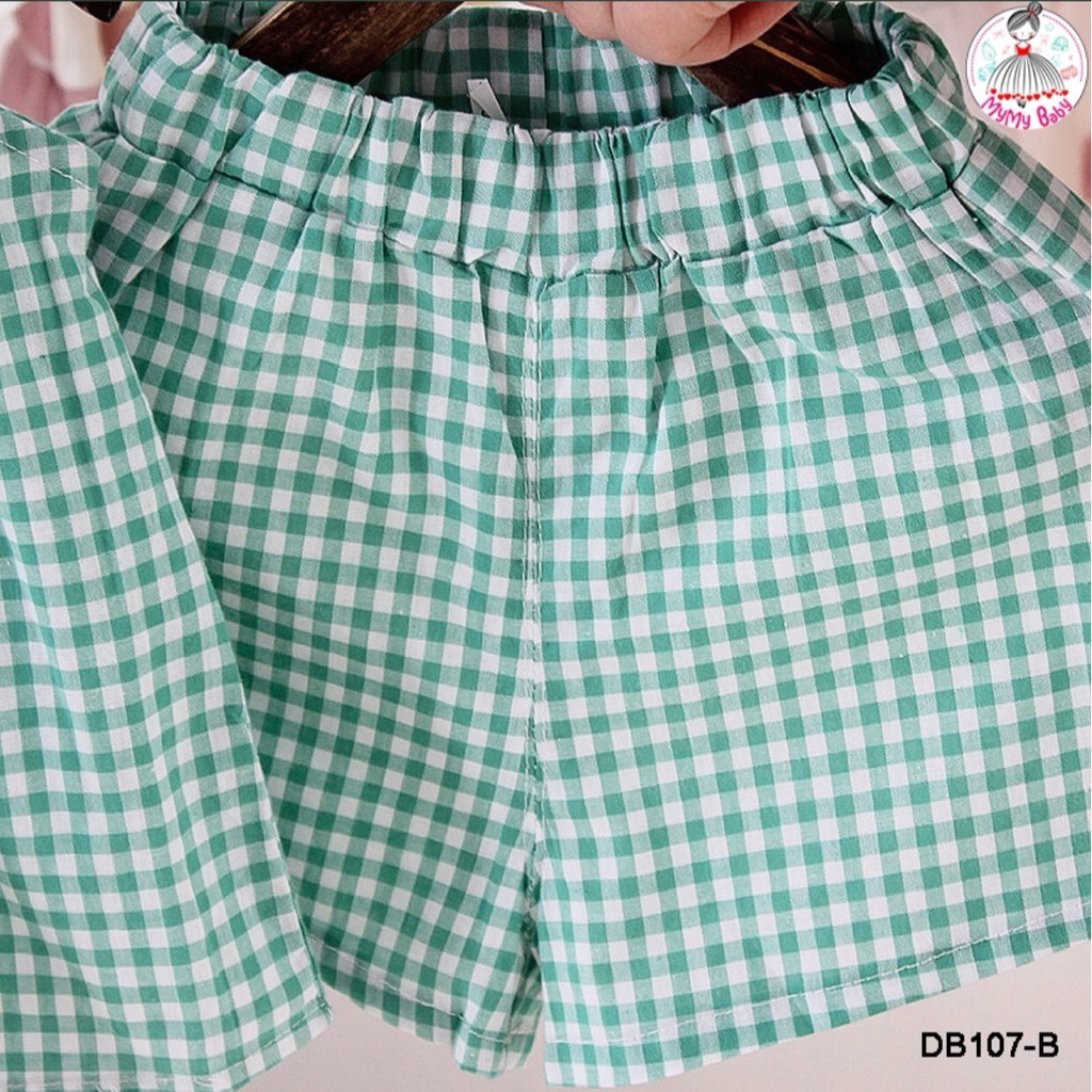 Áo quần kate caro xanh lát cam