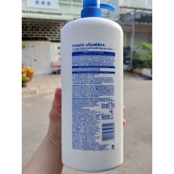 [ Date 2024] Dầu gội đầu Head &amp; Shoulder bạc hà mát rượi / da đầu ngứa 1200ml