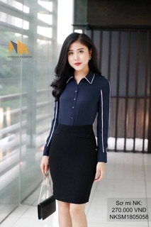 SƠ MI CỔ ĐỨC PHỐI NÉ