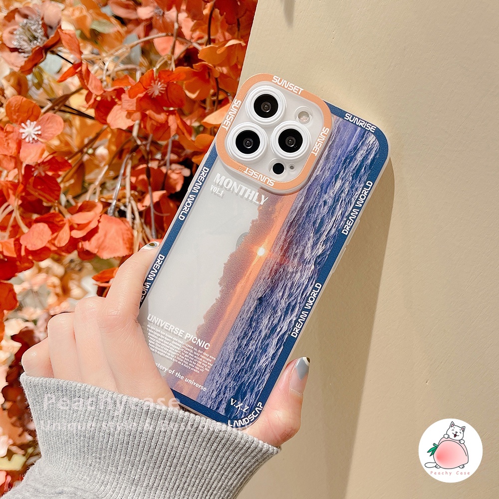Ốp Điện Thoại TPU Mềm Bo Viền Họa Tiết Núi Phú Sĩ Cho iPhone 13 12 Pro Max 11 Xr Xs Max X 7 8 Plus X