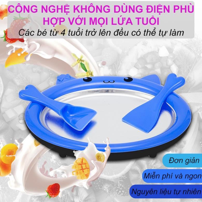 Máy Làm Kem ⭐SIÊU Hot⭐ Làm Kem Cuộn Mini Đơn Giản, Thuận Tiện, Không Dùng Điện Phù Hợp Với Mọi Lứa Tuổi