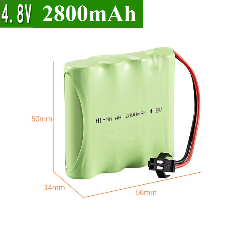 Pin xe điều khiển 4.8v dung lượng cao 2800mAh cổng nối SM