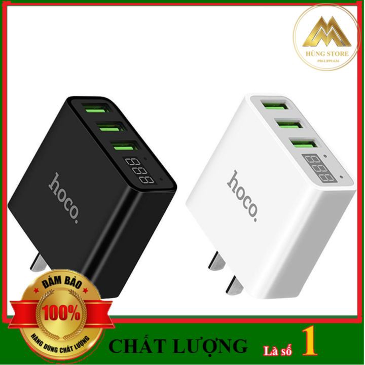 [Sỉ Lẻ]CỐC SẠC NHANH HOCO C15 3 USB MÀN HÌNH LCD GIÁ SỐC - PHÂN PHỐI CHÍNH HÃNG KDStore