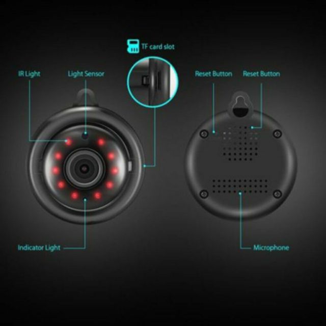 Camera An Ninh Mini Wifi Hồng Ngoại Góc Rộng V380 | BigBuy360 - bigbuy360.vn