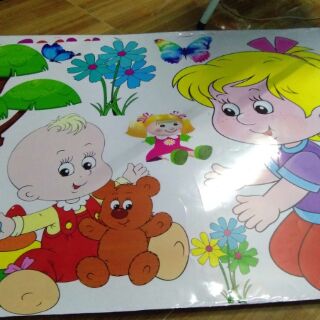 Tranh decan trang trí góc mầm non