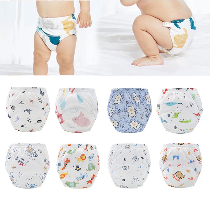 Quần Tã Bằng Cotton Thoáng Khí Có Thể Tái Sử Dụng Cho Bé