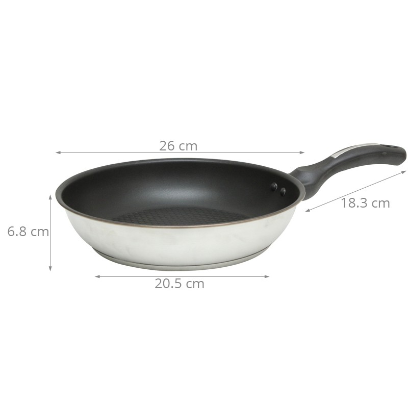 Chảo inox 3 đáy FIVESTAR - 26cm