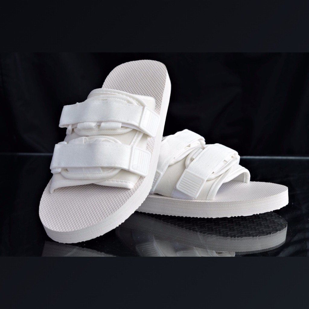 [Giảm giá 25K] Dép sandal unisex quai ngang U.MINE Shop màu trắng đen