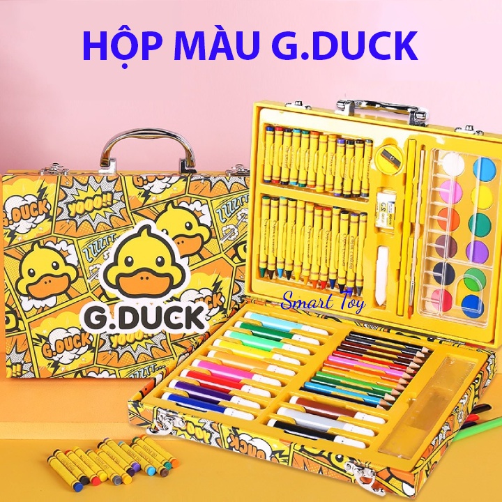 Bộ hộp màu hiệu G.DUCK có 67 chi tiết hình dáng vali siêu đẹp