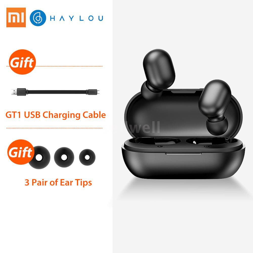 Bộ tai nghe Xiaomi Haylou GT1 TWS không dây + cục sạc + cáp dữ liệu + 2 cặp tai