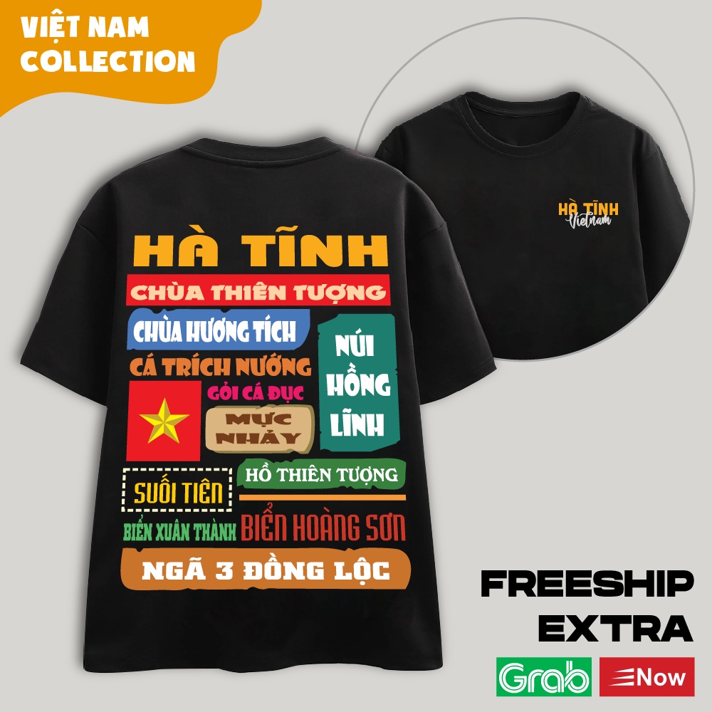 Áo Thun Unisex Nam Nữ Oversize Local Brand Tỉnh Thành - HÀ TĨNH
