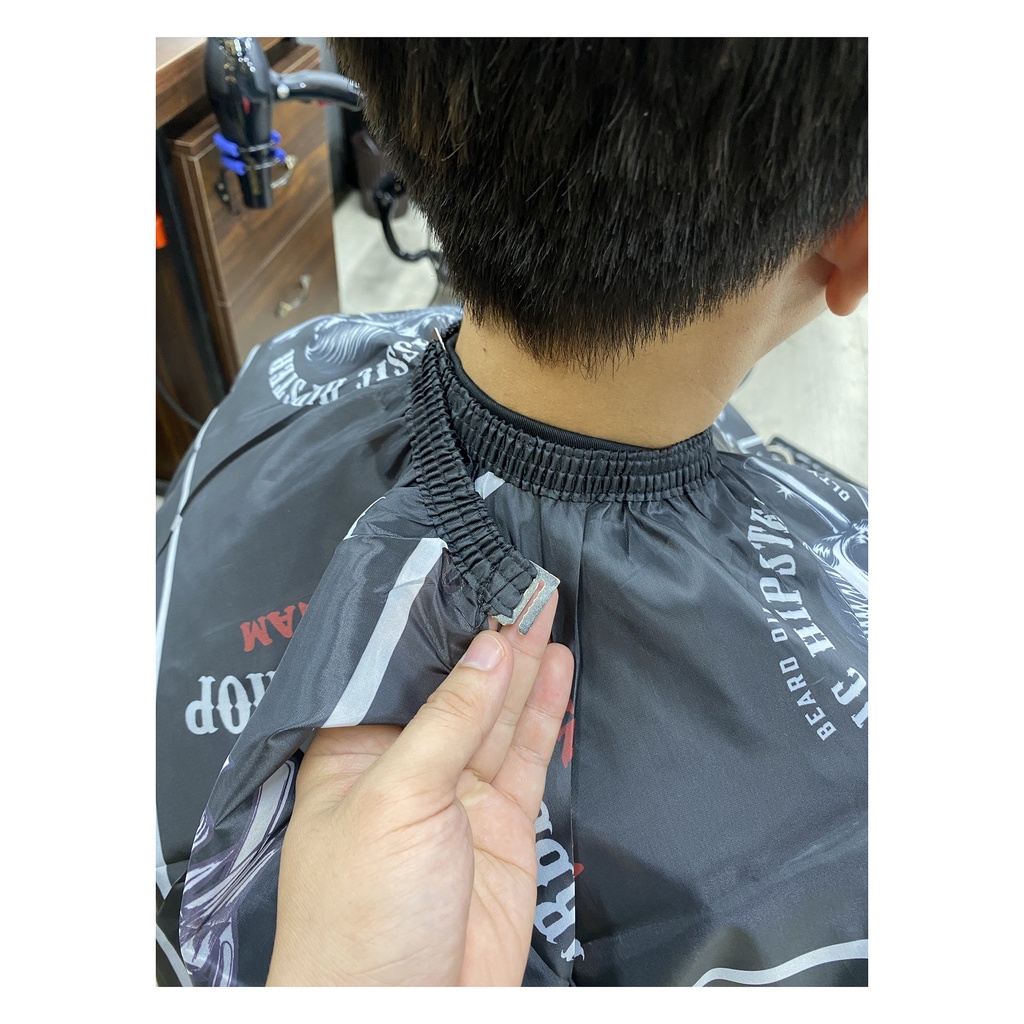 Áo choàng cắt tóc Akuma họa tiết Barber Shop