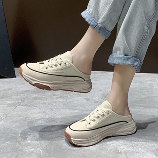 Giày lười vải đế dày thời trang dành cho nữ