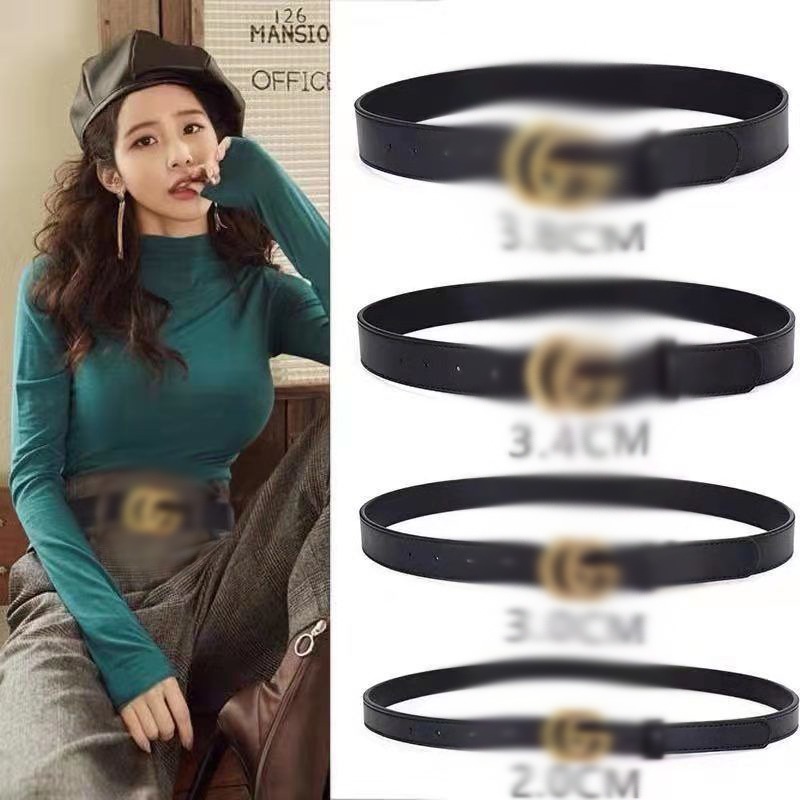Thắt lưng dạng mỏng khóa chữ G phong cách Hàn Quốc sành điệu cho nữ