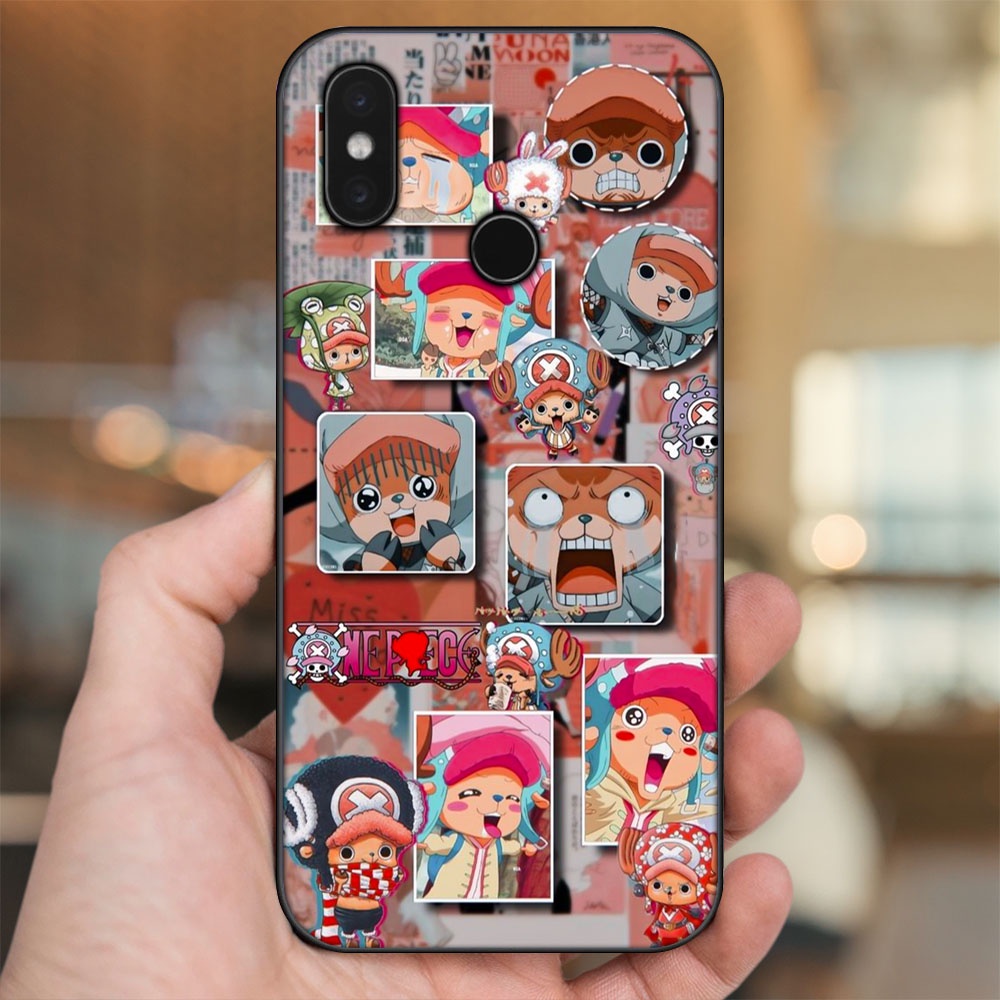 Ốp lưng Xiaomi Mi 8, Mi 8 SE viền đen in hình Chopper One Piece Đảo Hải Tặc