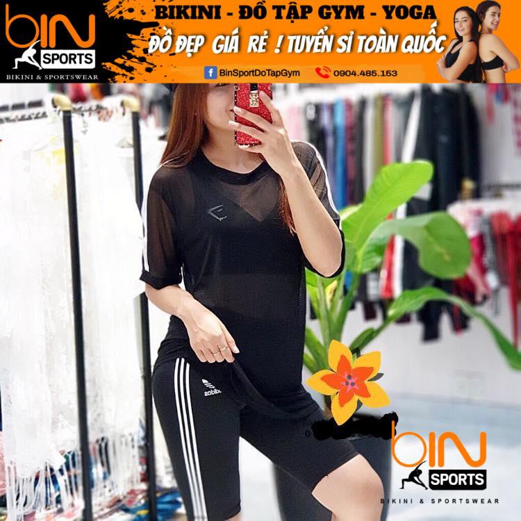 Aó Lưới tập gym, yoga , Freesize A039