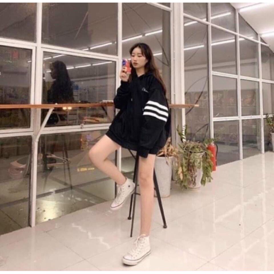 [FREESHIP] ÁO KHOÁC NỈ ĐEN DÂY KÉO FORM RỘNG TP2210201